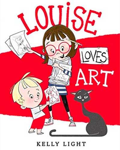 The cover of Louise Loves Art, one of our all time favorite sibling books. 